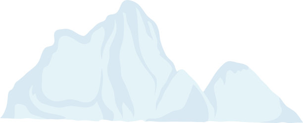 冰山北极块孤立图标图片下载