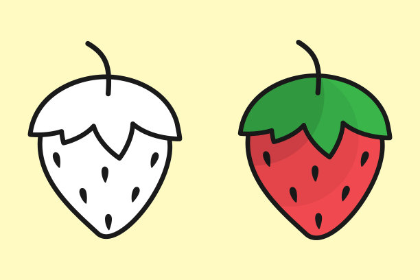 草莓可编辑设置图标流行花园图片下载