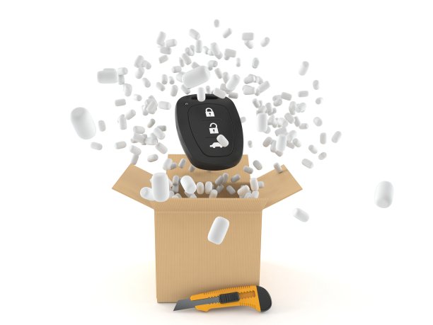 汽车遥控器与纸箱钥匙图片下载