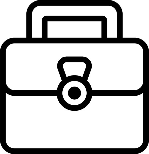 商务笔记本电脑包图标轮廓风格图片下载