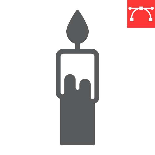 蜡烛雕刻图标感恩节和圣诞节图片下载