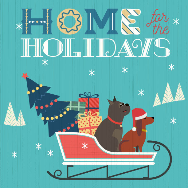 别致的寒假手绘海报图片下载