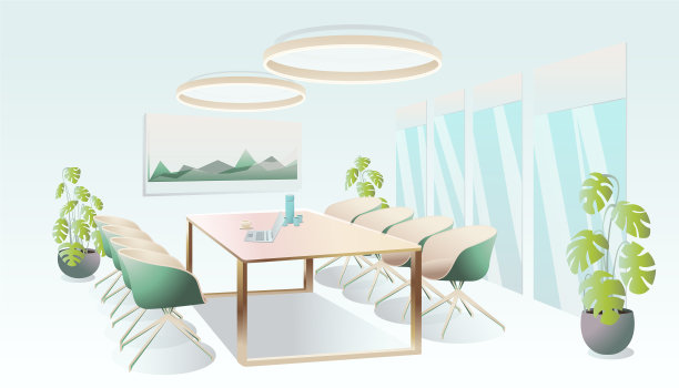 会议室内部空荡荡的办公室图片下载