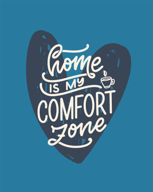 手绘字母引用现代书法风格关于家。用于印刷和海报设计的标语。向量图片下载