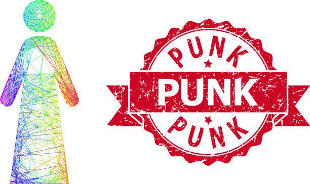 刮朋克邮票印章和彩色网图片下载