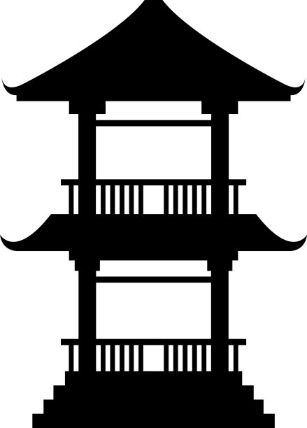 中国建筑轮廓设计图片下载