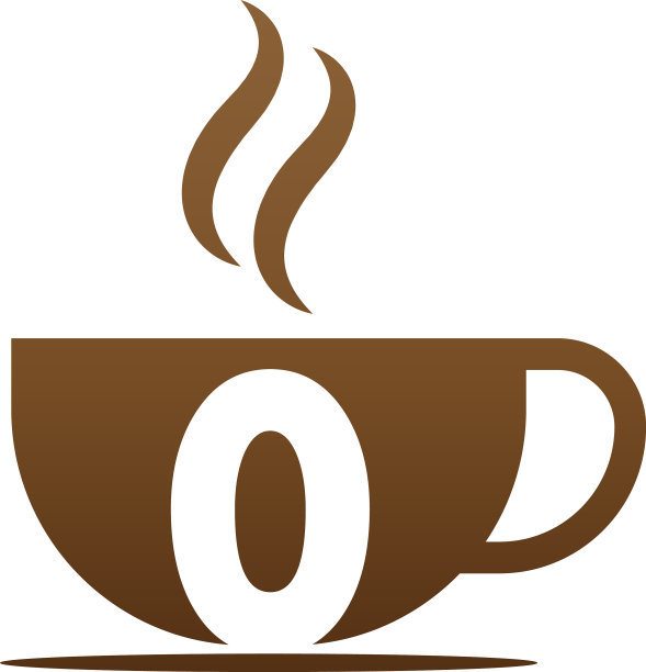 咖啡杯图标设计数字0标志图片下载