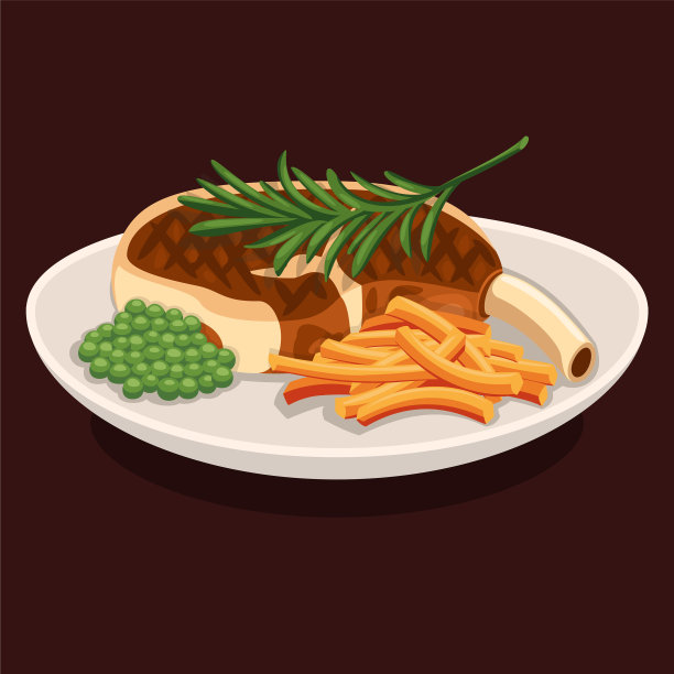 烤牛肉、战斧牛排和香料图片下载