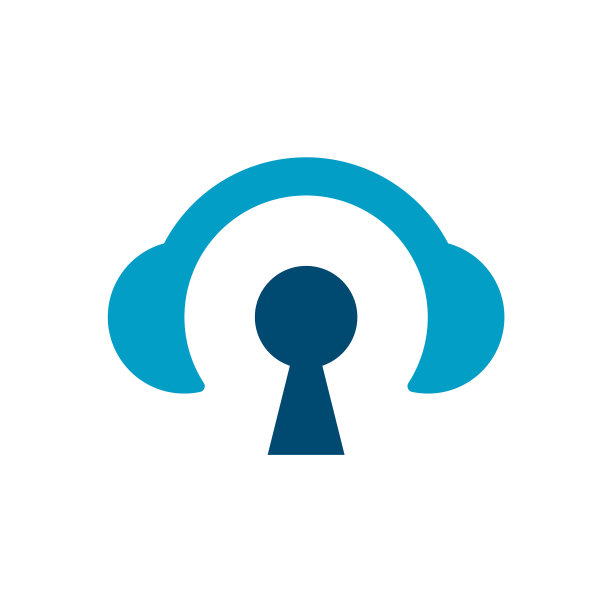 钥匙孔和耳机标志图标设计图片下载