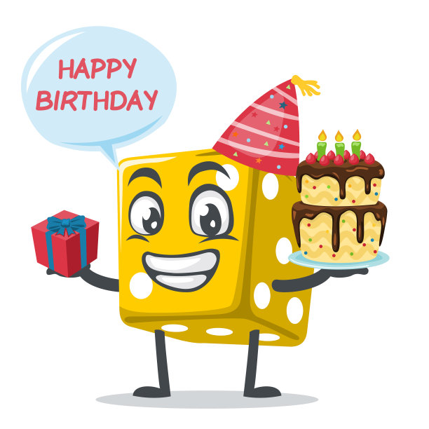 掷骰子吉祥物或角色图片下载