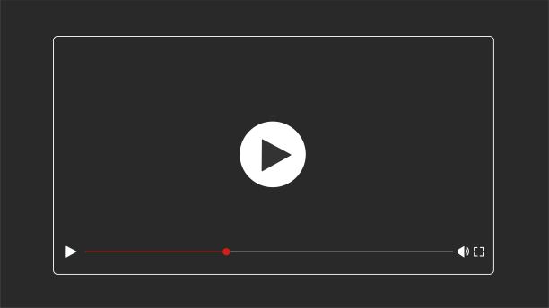 媒体播放器设计模板的网页和移动应用程序的平面风格图片下载