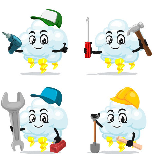 雷云吉祥物或人物图片下载