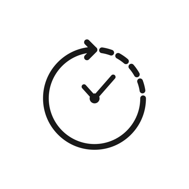 时钟矢量图标在时尚的平面风格图片下载