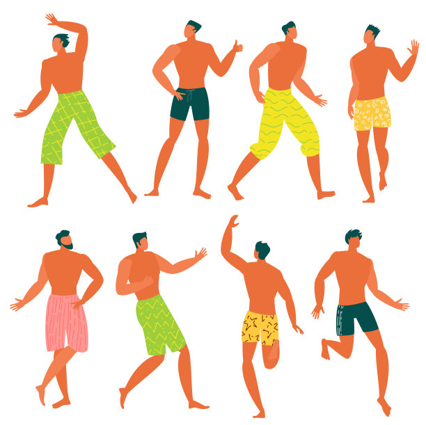 沙滩上的人放松。图片下载