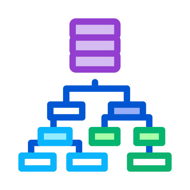 分类机器学习彩色图标矢量插图图片下载