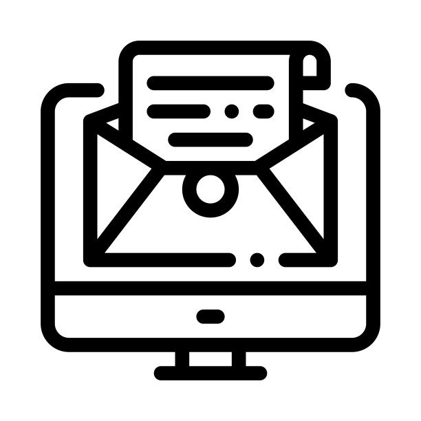 接受传入邮件管理员行图标矢量插图图片下载