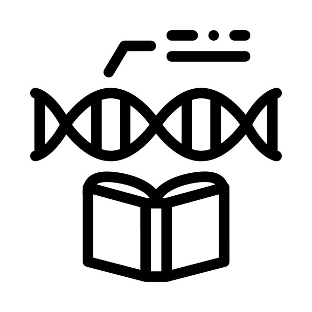 DNA分子研究员线性图标矢量图图片下载