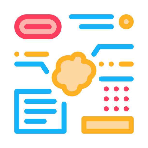 动脉粥样硬化彩色图标矢量图的信息和特点图片下载