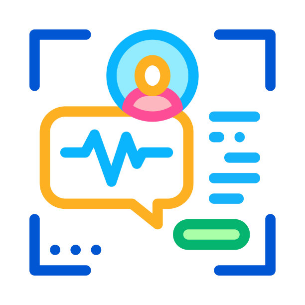 语音识别颜色图标矢量插图标志图片下载