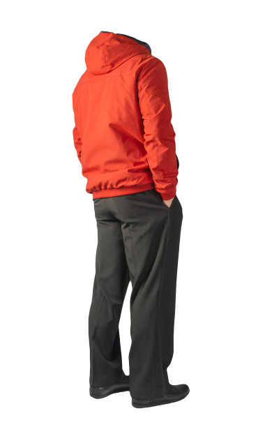 男夹克，裤子和皮鞋孤立在白色背景。图片下载