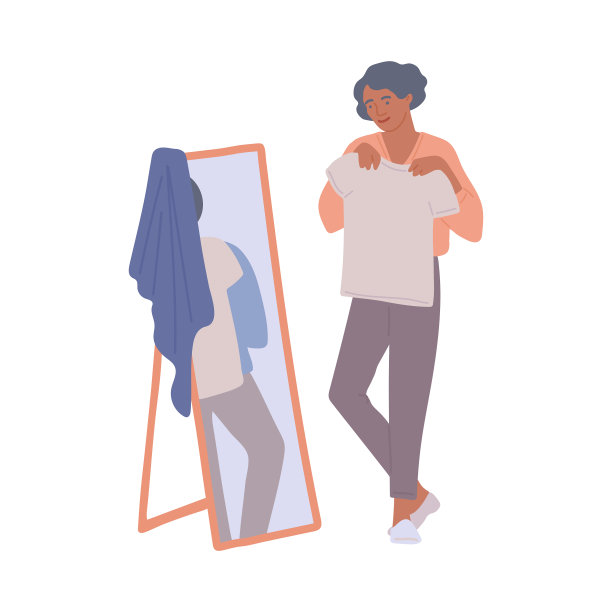 非裔美国妇女试穿新衣服图片下载