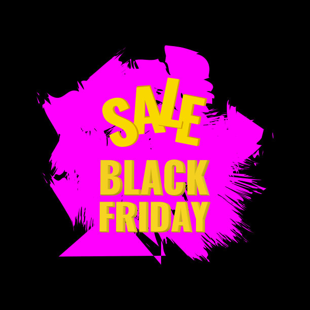 黑色星期五促销抽象横幅与粉红色图片下载