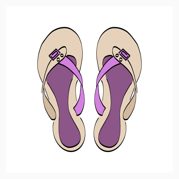 涂鸦夏季鞋图标孤立的白色素描图片下载