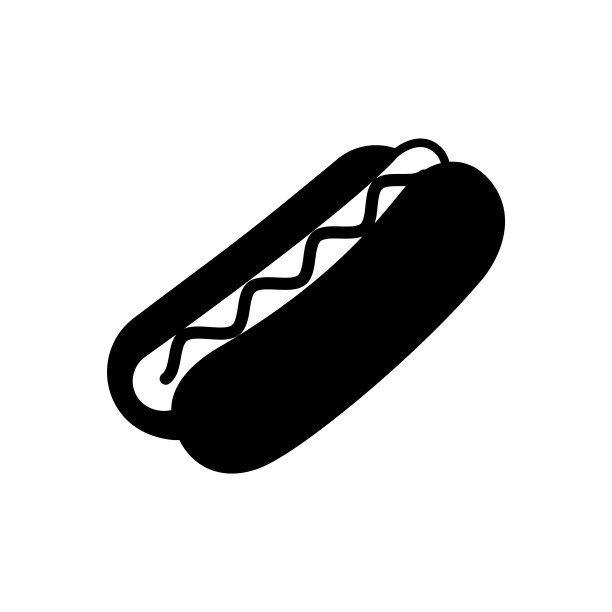 热狗图标在平面风格图片下载