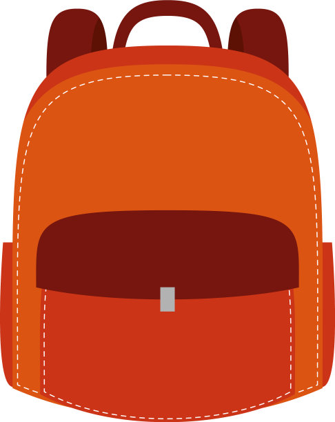 书包设备平面风格图标图片下载