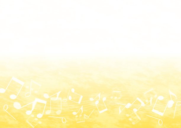 橙色音乐笔记框图片下载