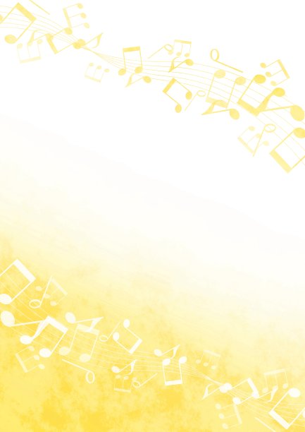 橙色音乐笔记框图片下载