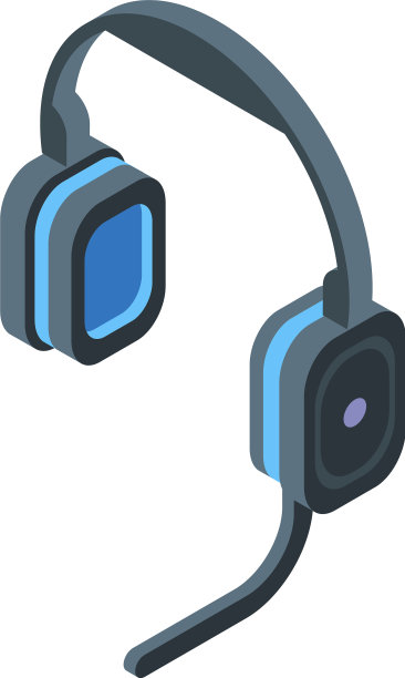 现代计算机耳机图标等距样式图片下载