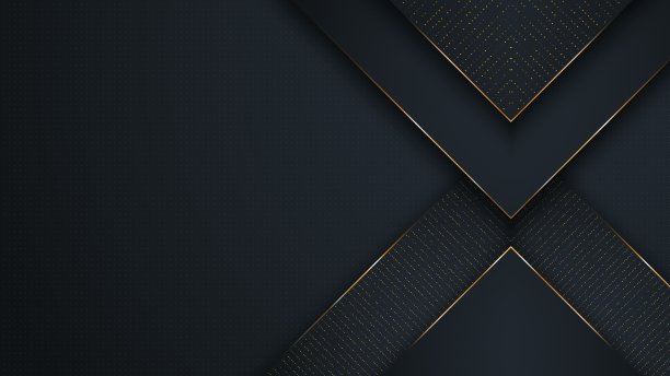 抽象的奢华的背景。多边形的模式。黑色和金色的线条。无缝循环计算机生成的运动图形。3840 x2160视频。图片下载