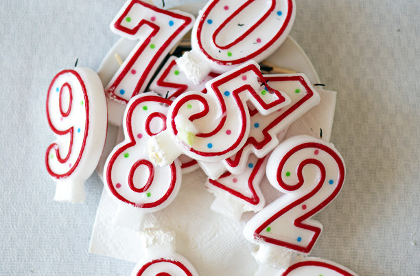 使用蜡烛。蛋糕蜡像，关于生活、时间的概念图画图片下载