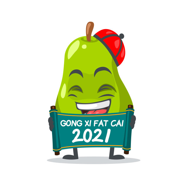 梨吉祥物或par字符图片下载