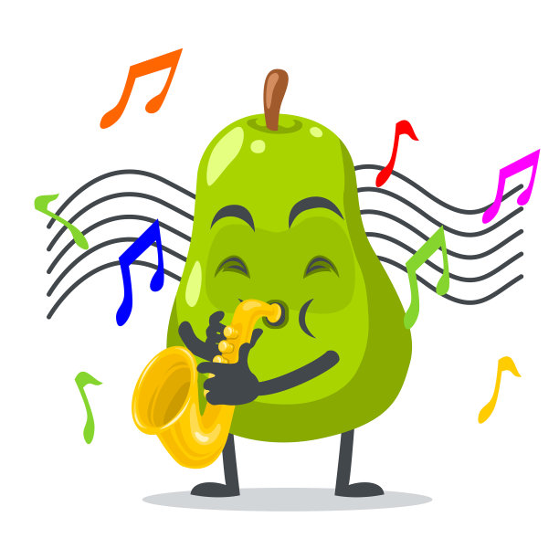 梨吉祥物或par字符图片下载