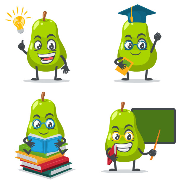 梨吉祥物或par字符图片下载