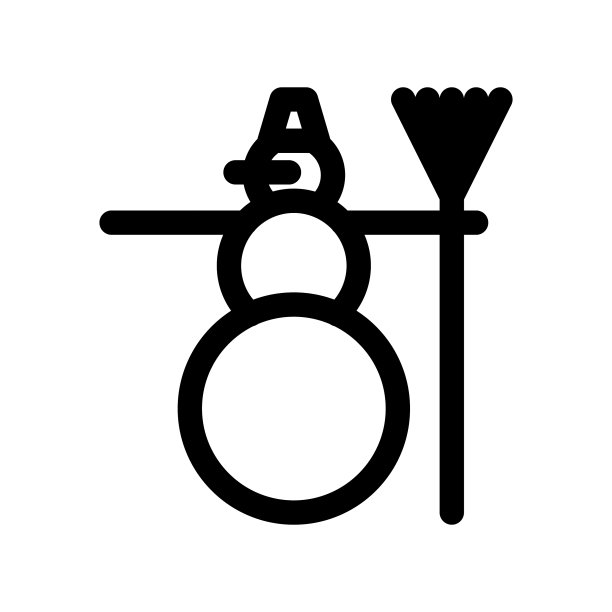 雪人轮廓图标图片下载