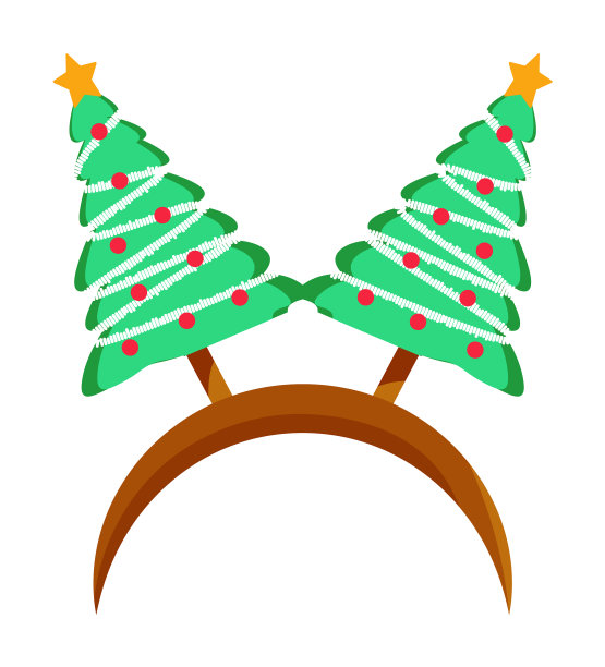 卡通头带与圣诞树形状的耳朵图片下载
