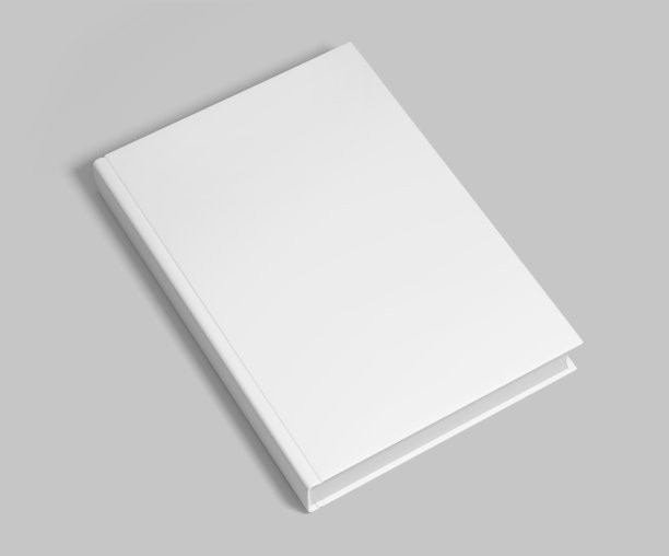 白色硬封面书模型，空白杂志，书，小册子，宣传册，3D渲染在光的背景图片下载