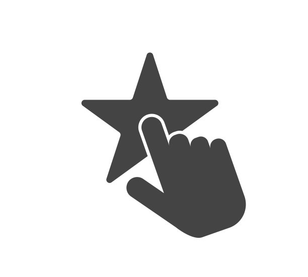 手推星号。最喜欢的矢量图标在白色孤立的背景。图片下载