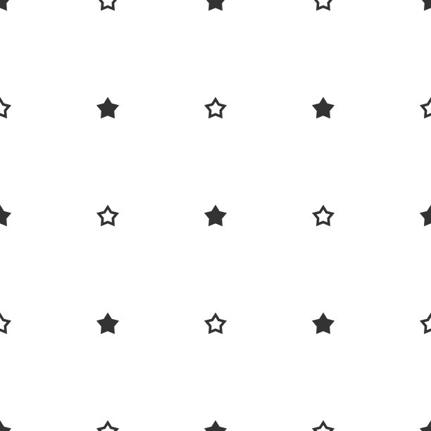 无缝对称图案与鲜明的黑色星星在白色背景。图片下载