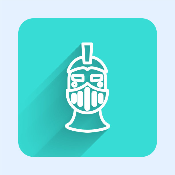 中世纪的白线铁头盔图片下载