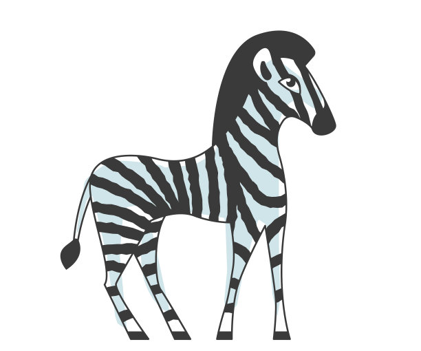 可爱的斑马为孩子的设计或印花图片下载