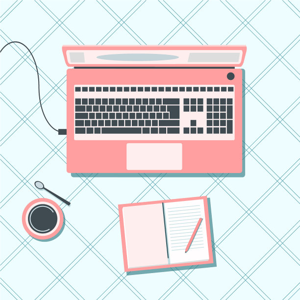 在线笔记本俯视图自由职业者图片下载