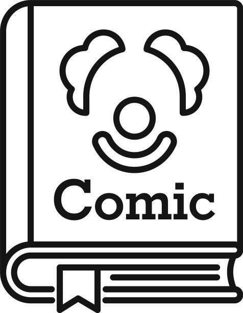 漫画类型书图标大纲风格图片下载