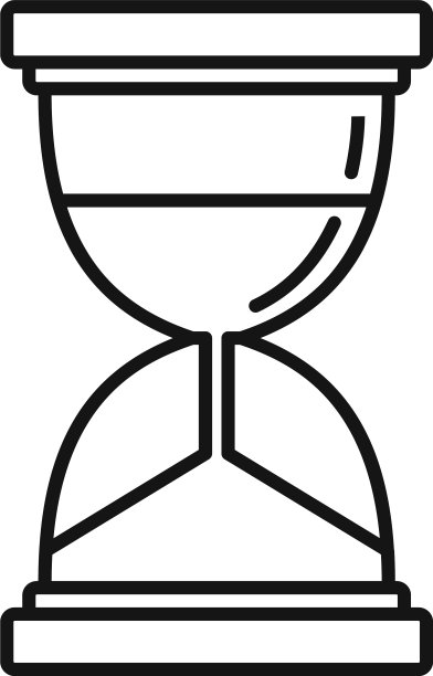 最后期限沙漏图标轮廓风格图片下载