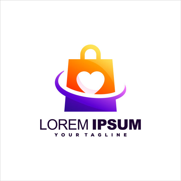 购物袋爱logo设计图片下载