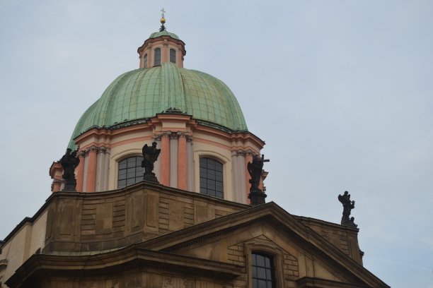 布拉格市中心一个美丽的圆顶图片下载