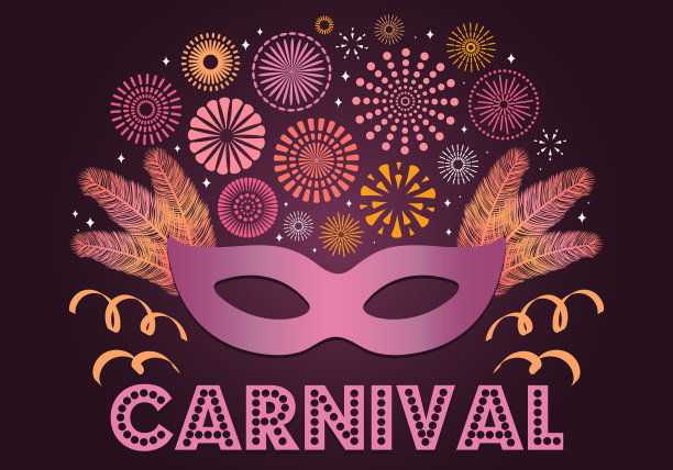 丰富多彩的狂欢节横幅图片下载